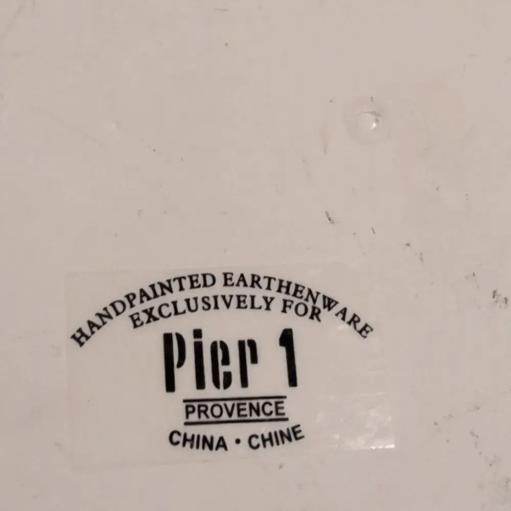 Vintage Pier 1 Imports Round Provence Hand Painted Earthenware Hot Plate Trivet